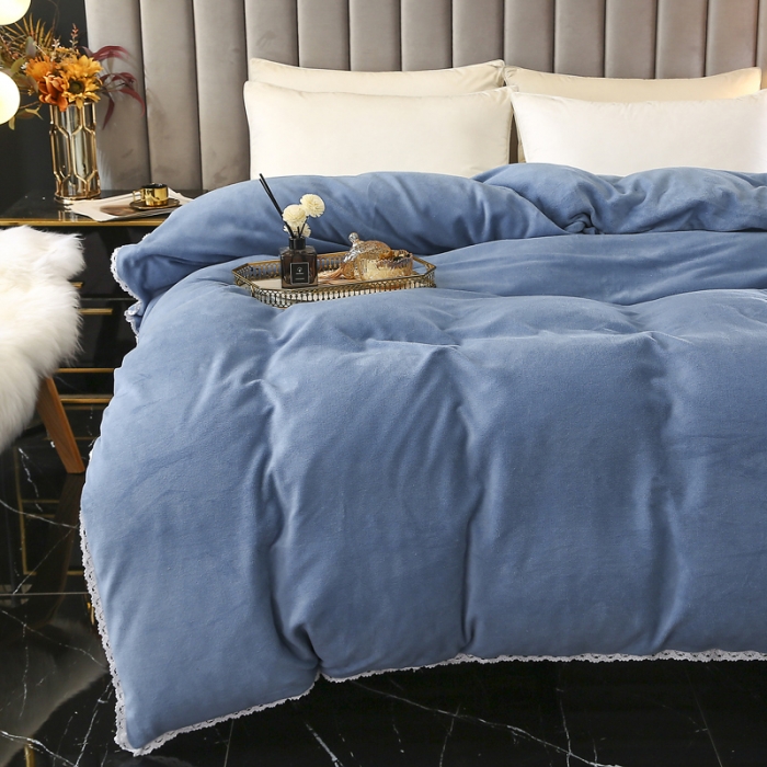 91家纺网 家纺一手货源 找家纺 （总）琪琪阁家纺 2021新款加厚牛奶绒单被套