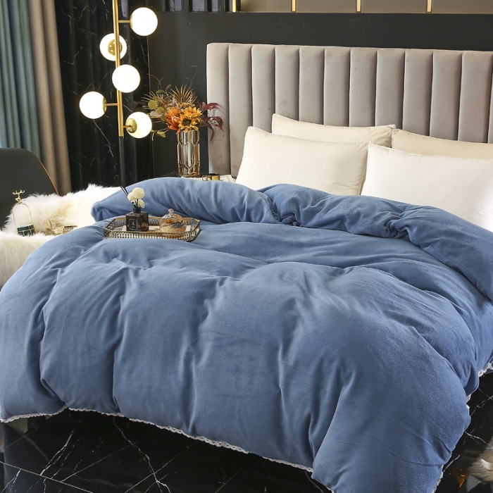 91家纺网 家纺一手货源 找家纺 （总）琪琪阁家纺 2021新款加厚牛奶绒单被套