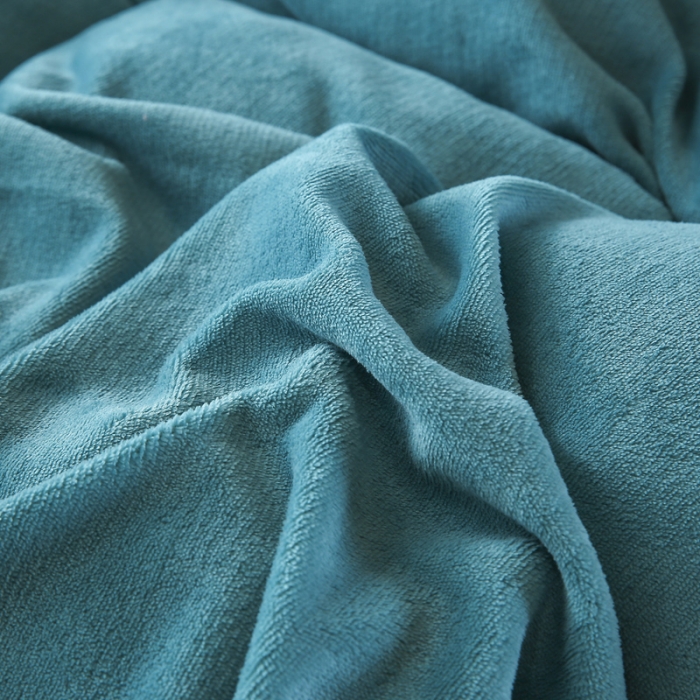 91家纺网 家纺一手货源 找家纺 琪琪阁家纺 2021新款加厚牛奶绒单被套 湖蓝