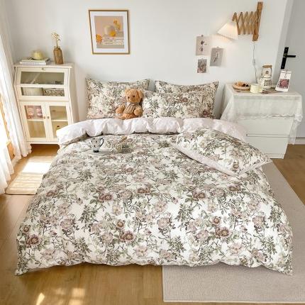 沐棉 2021新款13370全棉印花四件套花园系列