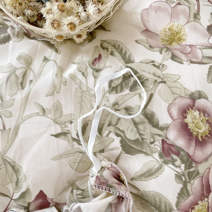 91家纺网 家纺一手货源 找家纺 沐棉 2021新款13370全棉印花四件套-花园 风铃