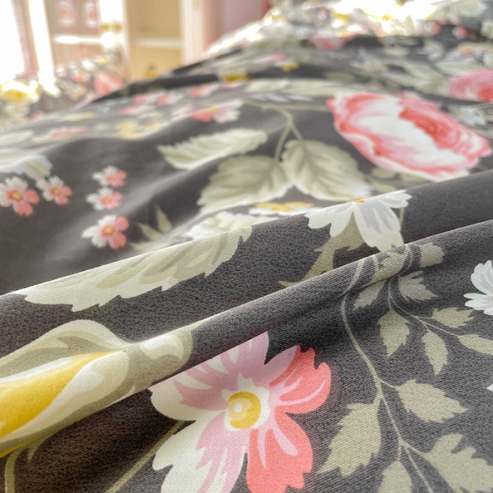 91家纺网 家纺一手货源 找家纺 沐棉 2021新款13370全棉印花四件套-花园 暮秋