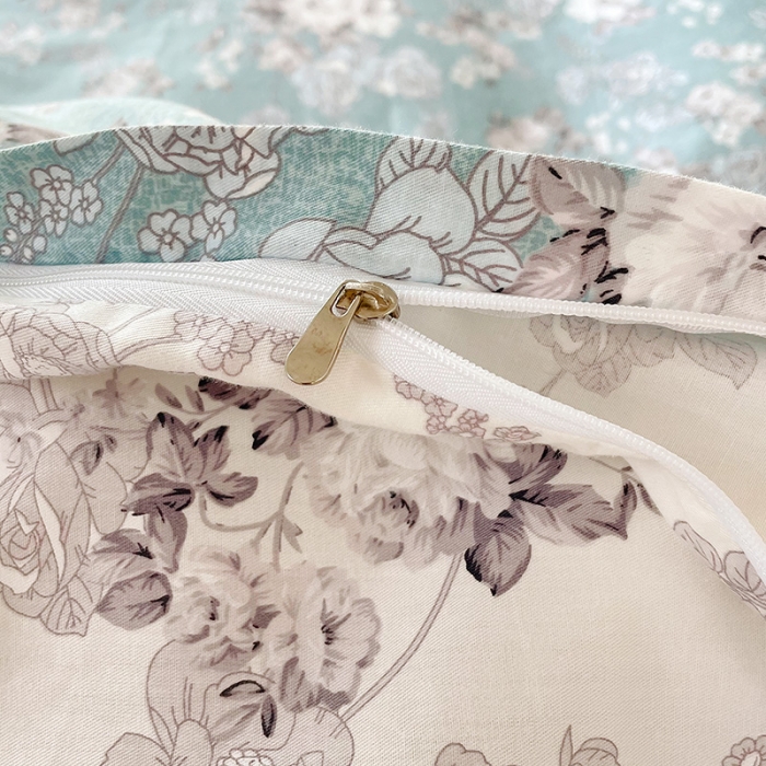 91家纺网 家纺一手货源 找家纺 沐棉 2021新款13370全棉印花四件套-花园 索菲