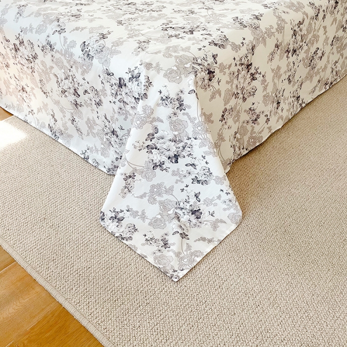 91家纺网 家纺一手货源 找家纺 沐棉 2021新款13370全棉印花四件套-花园 索菲