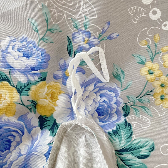 91家纺网 家纺一手货源 找家纺 沐棉 2021新款13370全棉印花四件套-花园 璎珞-灰