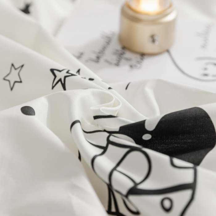 91家纺网 家纺一手货源 找家纺 感遇家纺 2021新款小清新卡通系列四件套快乐星球