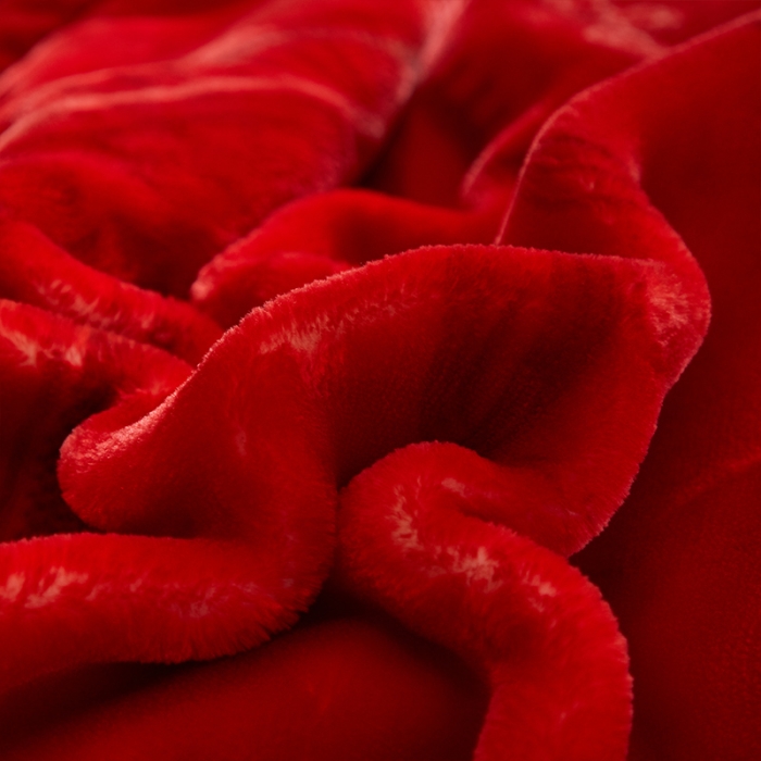 91家纺网 家纺一手货源 找家纺 凯轩毛毛毯毯子 2024新款安哥拉云毛毯毯子 神马曲 红