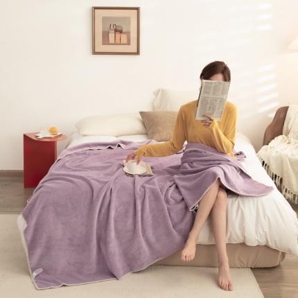 91家纺网 家纺一手货源 找家纺 （总）羋多家纺 2023新款双层牛奶绒华夫格复合毛毯法莱绒