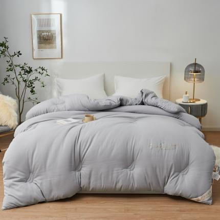 91家纺网 家纺一手货源 找家纺 （总）慕尚 2022新款磨毛镶钻大豆冬被冷色调