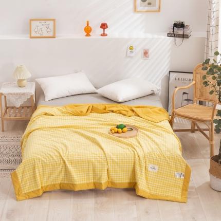 简色坊2023新款简约风夏凉被 黄小格