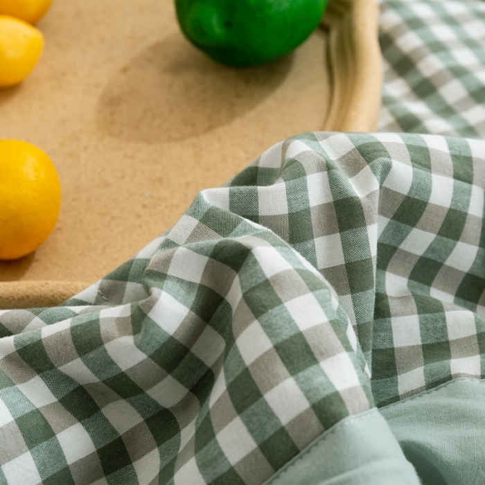 91家纺网 家纺一手货源 找家纺 简色坊2023新款简约风夏凉被 绿小格