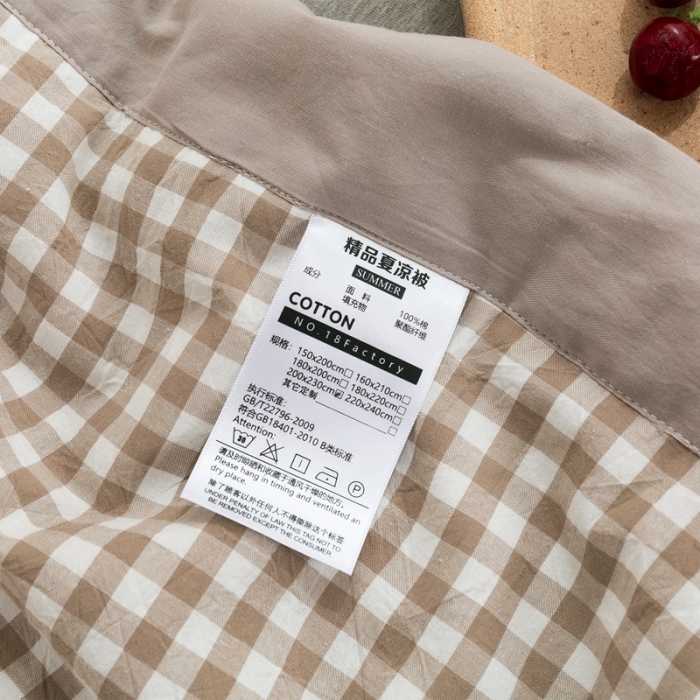 91家纺网 家纺一手货源 找家纺 简色坊2023新款简约风夏凉被 米小格