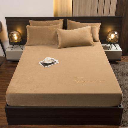 91家纺网 家纺一手货源 找家纺 （总）席世家 新款200g牛奶绒单床笠 单品绣花床笠网红直播