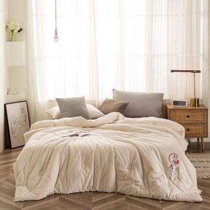 91家纺网 家纺一手货源 找家纺 总花言狐语新款A类原棉大豆被全棉良品朴棉被芯春秋被不染冬被