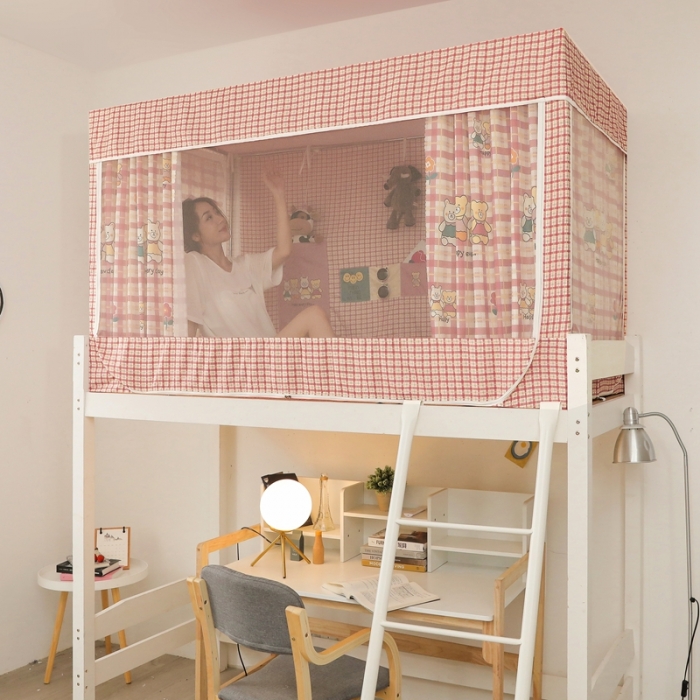 91家纺网 家纺一手货源 找家纺 梦尔佳 2021新款学生蚊帐 快乐小熊玉