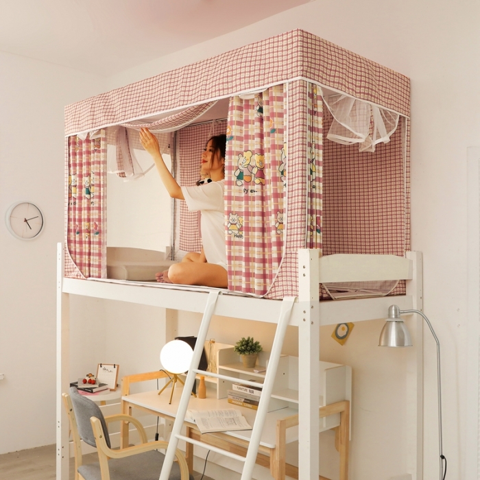 91家纺网 家纺一手货源 找家纺 梦尔佳 2021新款学生蚊帐 快乐小熊玉