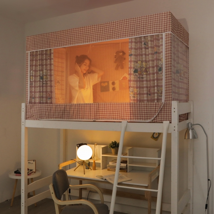 91家纺网 家纺一手货源 找家纺 梦尔佳 2021新款学生蚊帐 快乐小熊玉