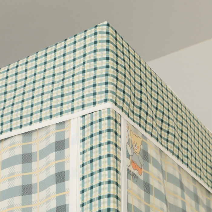 91家纺网 家纺一手货源 找家纺 梦尔佳 2021新款学生蚊帐 快乐小熊绿