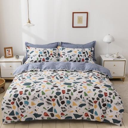 91家纺网 家纺一手货源 找家纺 星期三家纺 2021新款8月铂金全棉13372四件套（加老板微信有会员价） 石头糖