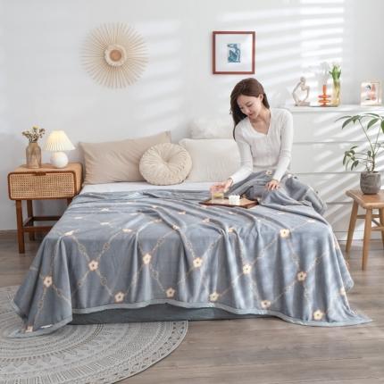 91家纺网 家纺一手货源 找家纺 羋多 2023新款冰貂绒法莱绒毛毯欧风尚