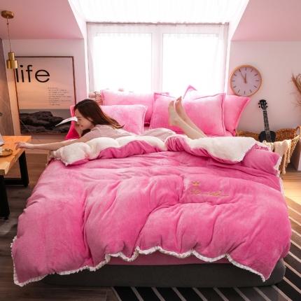 91家纺网 家纺一手货源 找家纺 （总）简爱家纺 2025新款法莱绒羊羔绒四件套