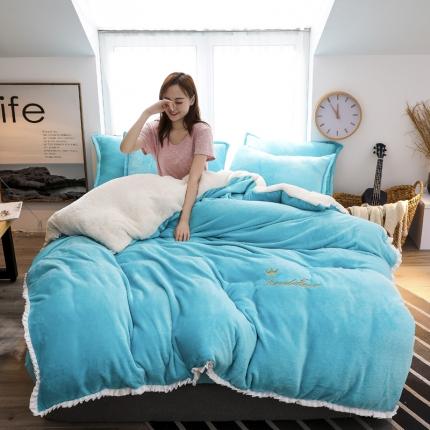 91家纺网 家纺一手货源 找家纺 （总）简爱家纺 2025新款法莱绒羊羔绒四件套