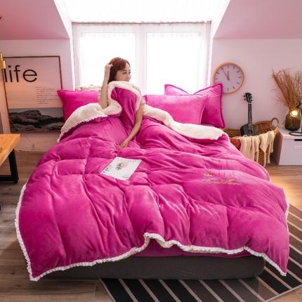 91家纺网 家纺一手货源 找家纺 （总）简爱家纺 2025新款法莱绒羊羔绒四件套