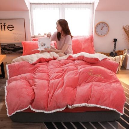 91家纺网 家纺一手货源 找家纺 （总）简爱家纺 2025新款法莱绒羊羔绒四件套