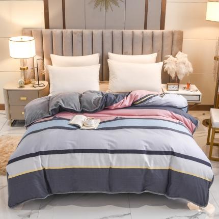 91家纺网 家纺一手货源 找家纺 （总）琪琪阁 2021新款全棉+牛奶绒单被套