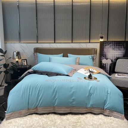 91家纺网 家纺一手货源 找家纺 （总）拼社 活性纯色纯棉刺绣全棉磨毛四件套-梵系列（全棉加厚）