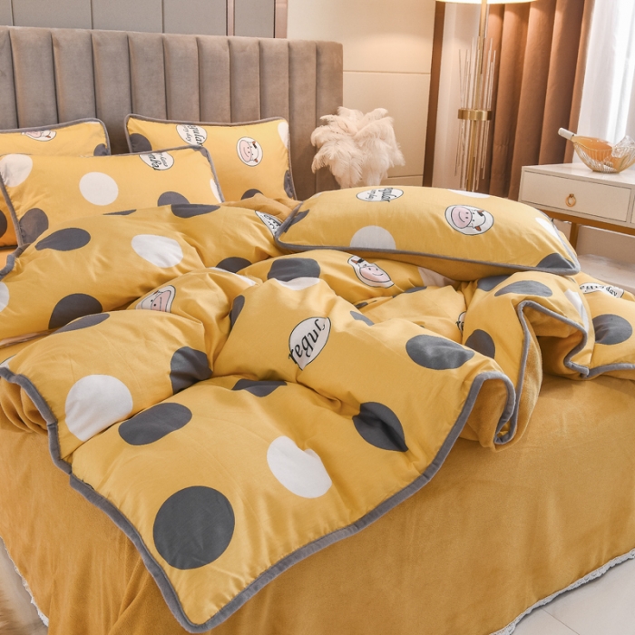 91家纺网 家纺一手货源 找家纺 （总）琪琪阁 2021新款全棉+牛奶绒四件套