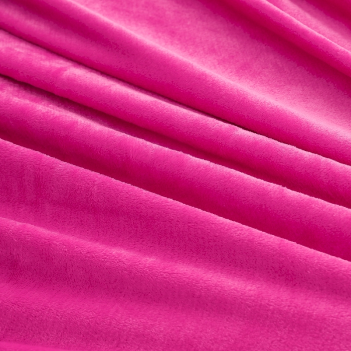 91家纺网 家纺一手货源 找家纺 简爱家纺 2025新款法莱绒羊羔绒四件套 回忆-玫红