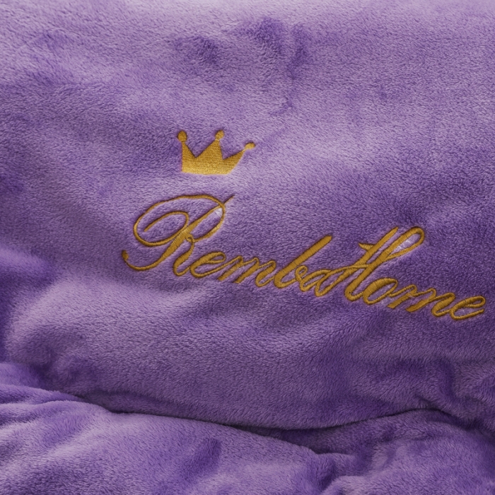 91家纺网 家纺一手货源 找家纺 简爱家纺 2025新款法莱绒羊羔绒四件套 回忆-浅紫