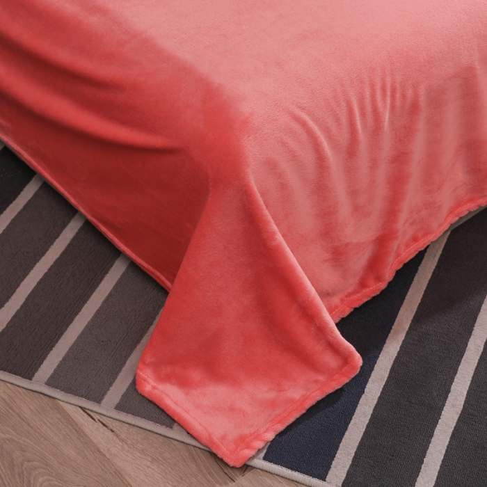 91家纺网 家纺一手货源 找家纺 简爱家纺 2025新款法莱绒羊羔绒四件套 回忆-夕阳红