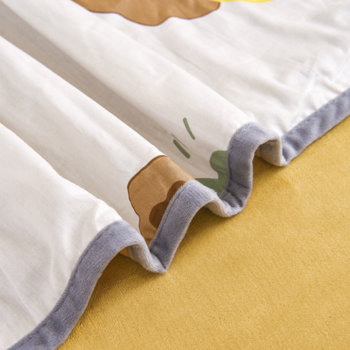 91家纺网 家纺一手货源 找家纺 琪琪阁 2021新款全棉+牛奶绒单被套安迪小熊