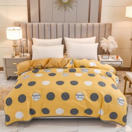 琪琪阁 2021新款全棉+牛奶绒单被套奔跑小牛