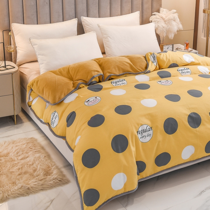 91家纺网 家纺一手货源 找家纺 琪琪阁 2021新款全棉+牛奶绒单被套奔跑小牛