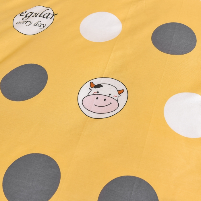 91家纺网 家纺一手货源 找家纺 琪琪阁 2021新款全棉+牛奶绒单被套奔跑小牛