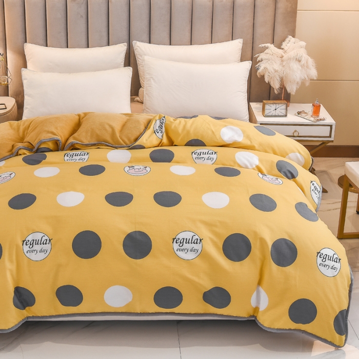 91家纺网 家纺一手货源 找家纺 琪琪阁 2021新款全棉+牛奶绒单被套奔跑小牛