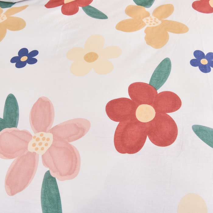 91家纺网 家纺一手货源 找家纺 琪琪阁 2021新款全棉+牛奶绒单被套花妃-粉