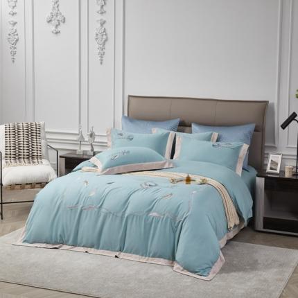 91家纺网 家纺一手货源 找家纺 （总）玖玖爱家纺2021新款100支贡缎磨毛四件套