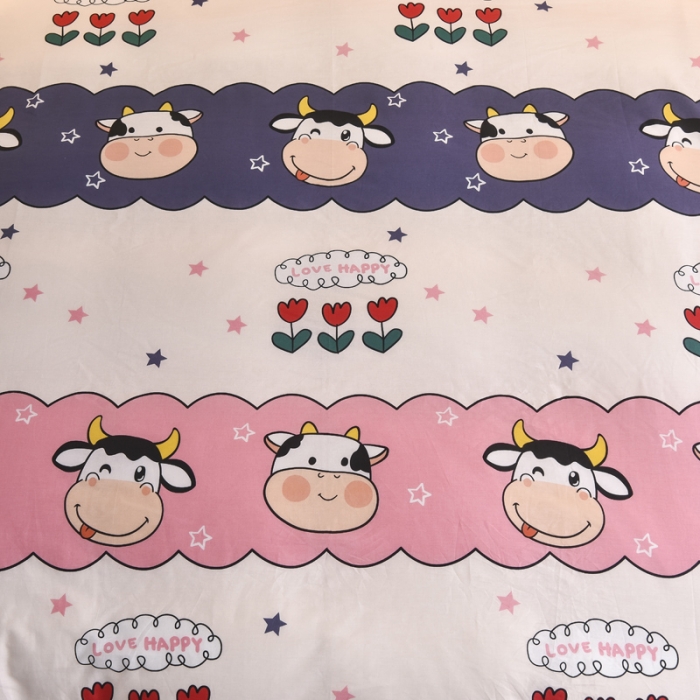 91家纺网 家纺一手货源 找家纺 琪琪阁 2021新款全棉+牛奶绒单被套勇敢牛牛