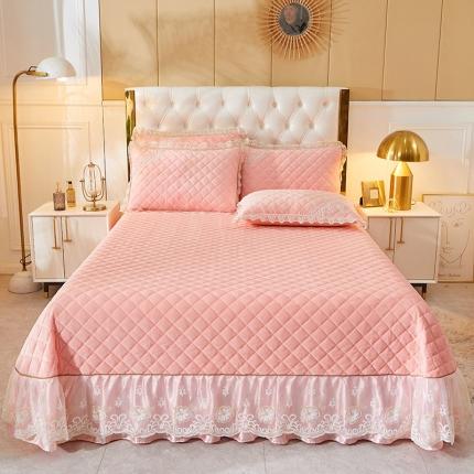 91家纺网 家纺一手货源 找家纺 （总）网红馆 2025新款曼妮夹棉水晶绒单品床盖被套枕套