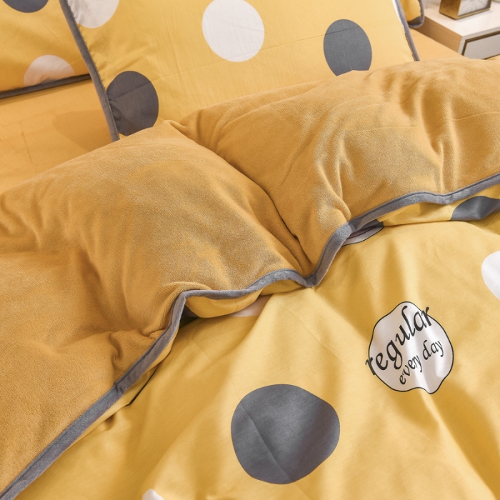 91家纺网 家纺一手货源 找家纺 琪琪阁 2021新款全棉+牛奶绒四件套奔跑小牛