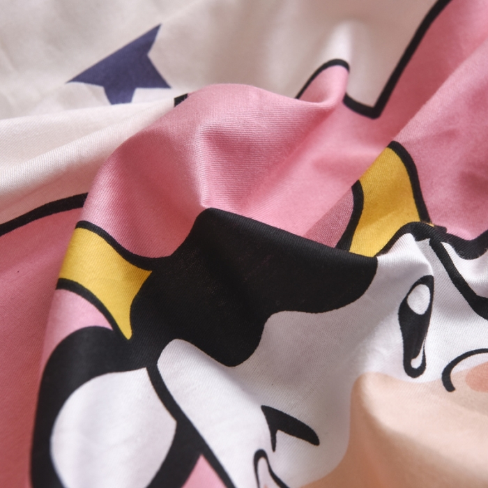 91家纺网 家纺一手货源 找家纺 琪琪阁 2021新款全棉+牛奶绒四件套勇敢牛牛