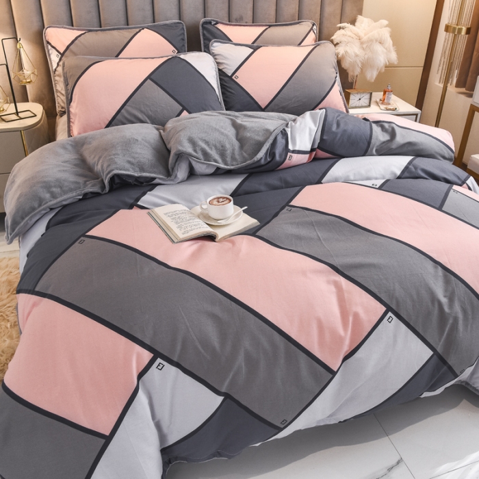 91家纺网 家纺一手货源 找家纺 琪琪阁 2021新款全棉+牛奶绒四件套塔罗骑士