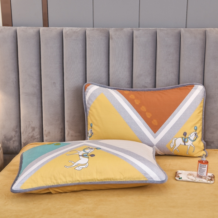 91家纺网 家纺一手货源 找家纺 琪琪阁 2021新款全棉+牛奶绒四件套斯图亚克