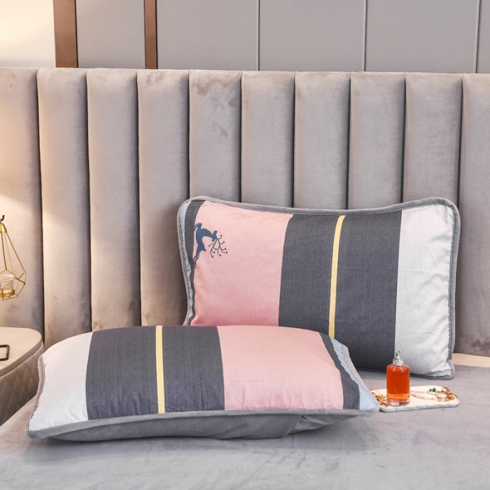 91家纺网 家纺一手货源 找家纺 琪琪阁 2021新款全棉+牛奶绒四件套轻奢风