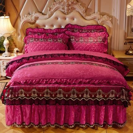 91家纺网 家纺一手货源 找家纺 （总）网红馆 2025新款梦庭花开天鹅绒床裙四件套