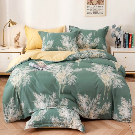 91家纺网 家纺一手货源 找家纺 （总2）星期三 2021新款花卉系列全棉13372四件套（加老板微信有会员价）